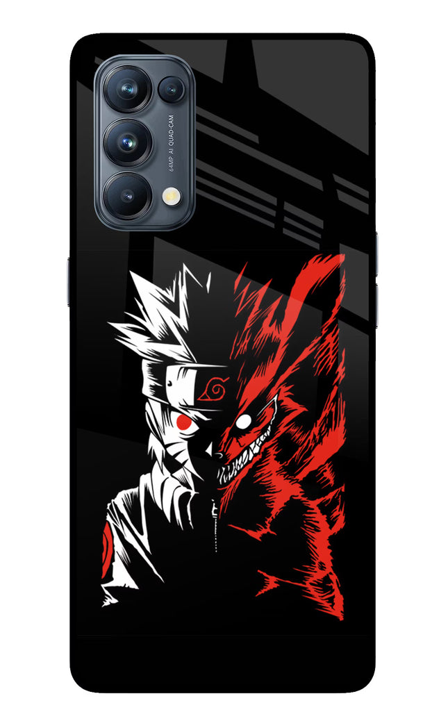 Naruto Two Face Oppo Reno5 Pro 5G Glass Case Back Cover by Casekaro