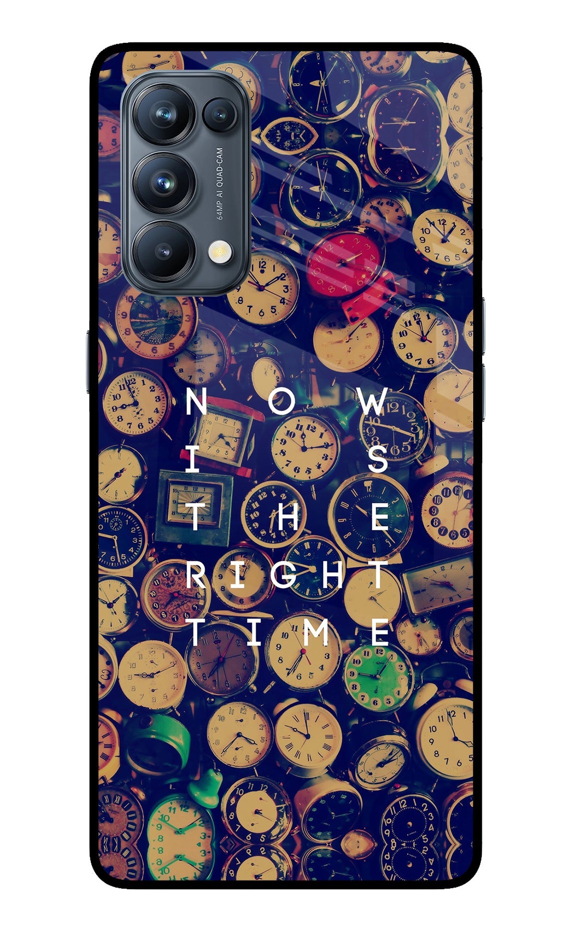 Now is the Right Time Quote Oppo Reno5 Pro 5G Back Cover