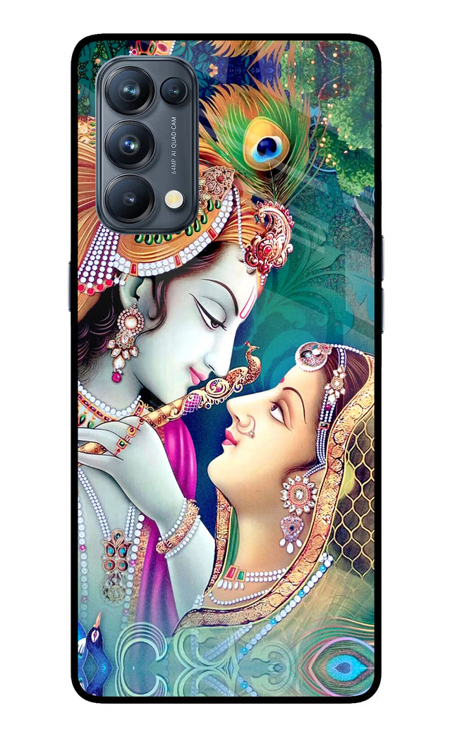 Lord Radha Krishna Oppo Reno5 Pro 5G Glass Case Back Cover by Casekaro