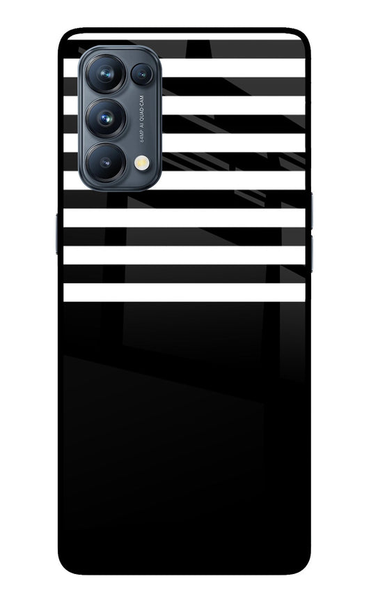 Black and White Print Oppo Reno5 Pro 5G Glass Case