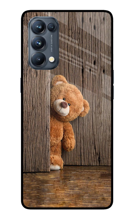 Teddy Wooden Oppo Reno5 Pro 5G Glass Case