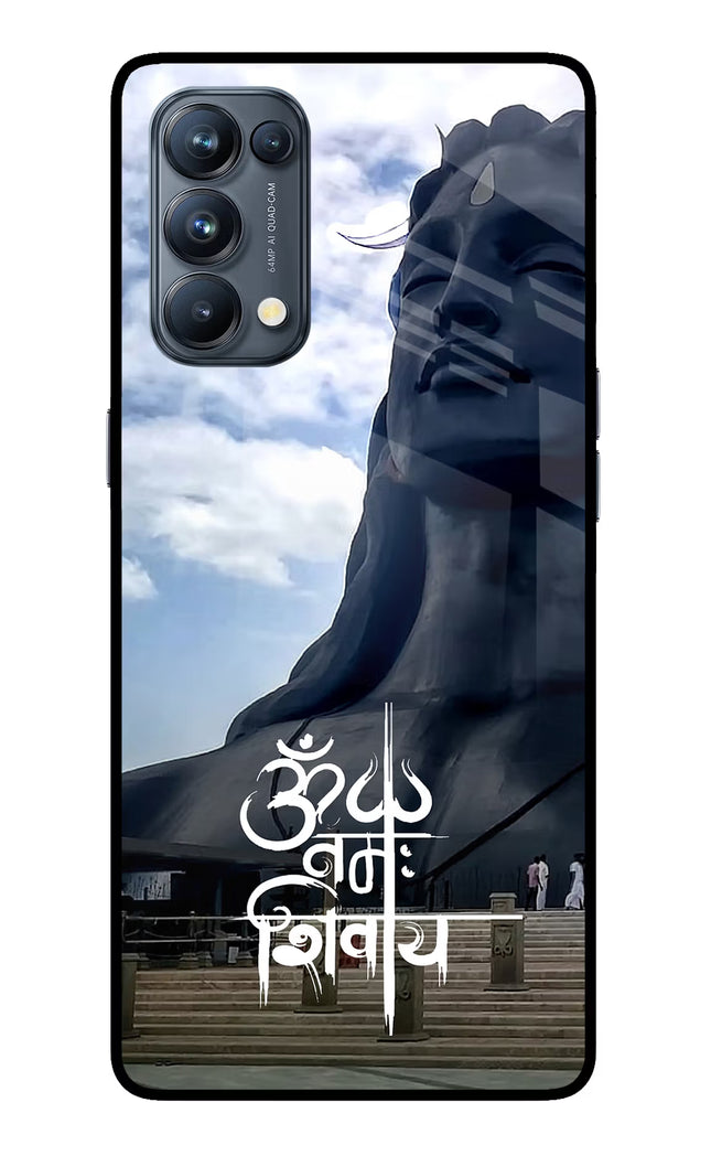 Om Namah Shivay Oppo Reno5 Pro 5G Glass Case Back Cover by Casekaro