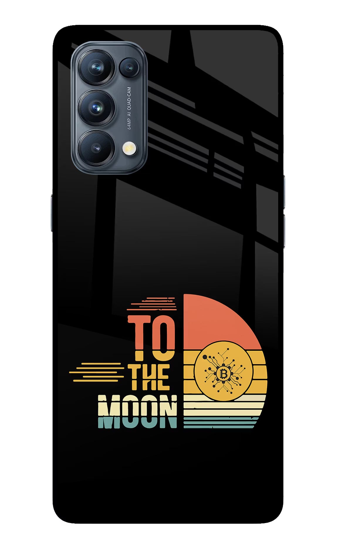 To the Moon Oppo Reno5 Pro 5G Glass Case Back Cover by Casekaro