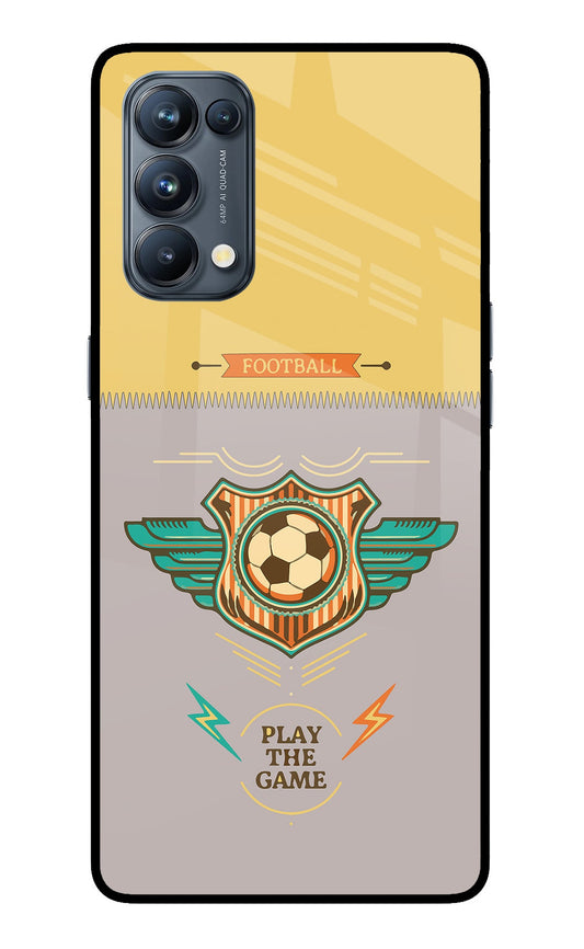 Football Oppo Reno5 Pro 5G Glass Case