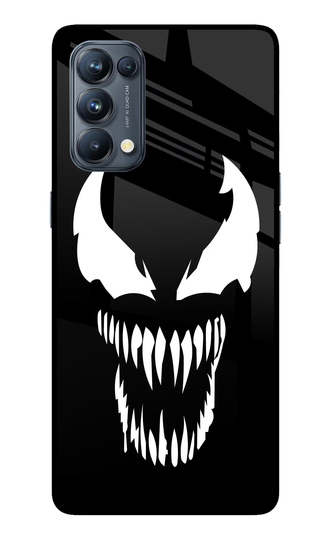 Venom Oppo Reno5 Pro 5G Glass Case Back Cover by Casekaro
