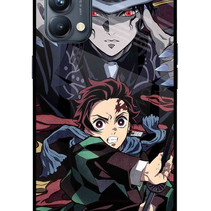 Demon Slayer Oppo Reno5 Pro 5G Glass Case Back Cover by Casekaro