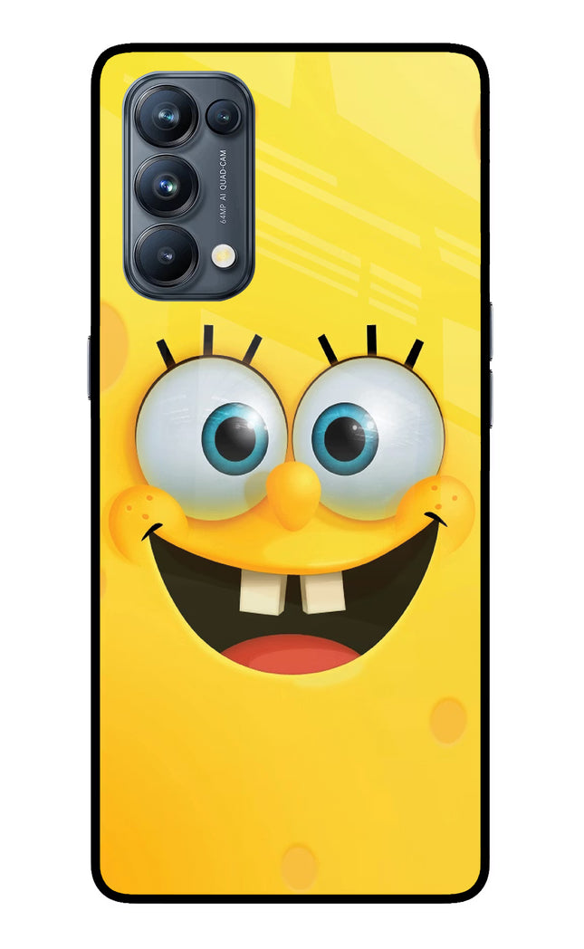 Sponge 1 Oppo Reno5 Pro 5G Glass Case Back Cover by Casekaro