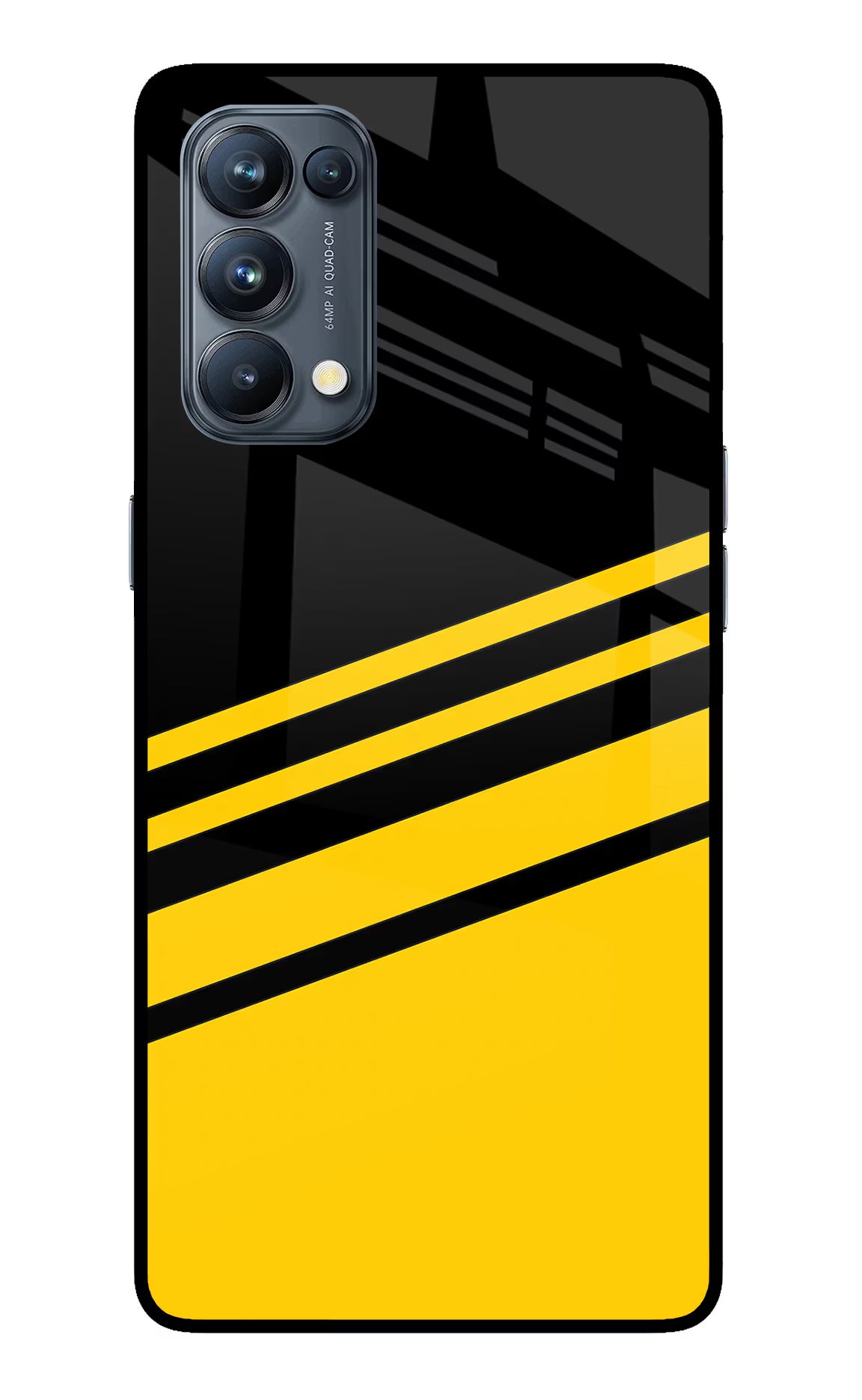 Yellow Shades Oppo Reno5 Pro 5G Glass Case Back Cover by Casekaro