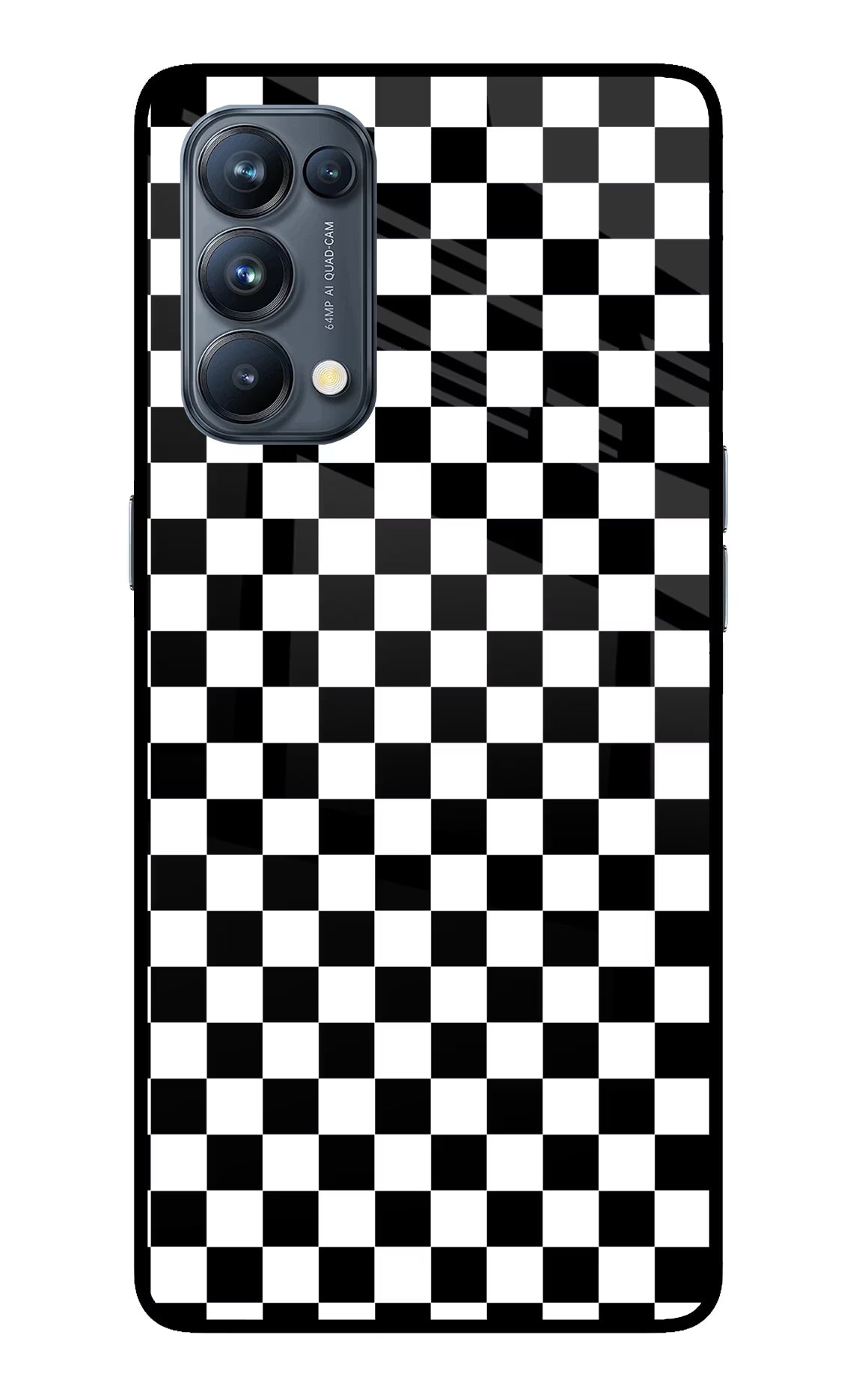 Chess Board Oppo Reno5 Pro 5G Glass Case Back Cover by Casekaro