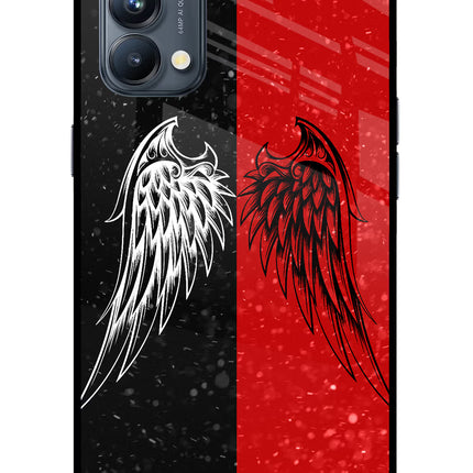 Wings Oppo Reno5 Pro 5G Glass Case Back Cover by Casekaro