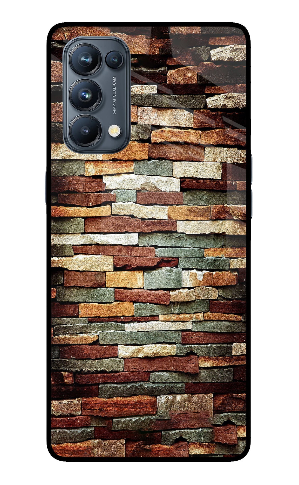 Bricks Pattern Oppo Reno5 Pro 5G Back Cover