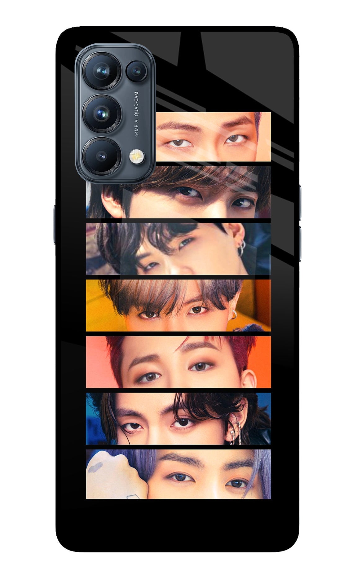 BTS Eyes Oppo Reno5 Pro 5G Glass Case