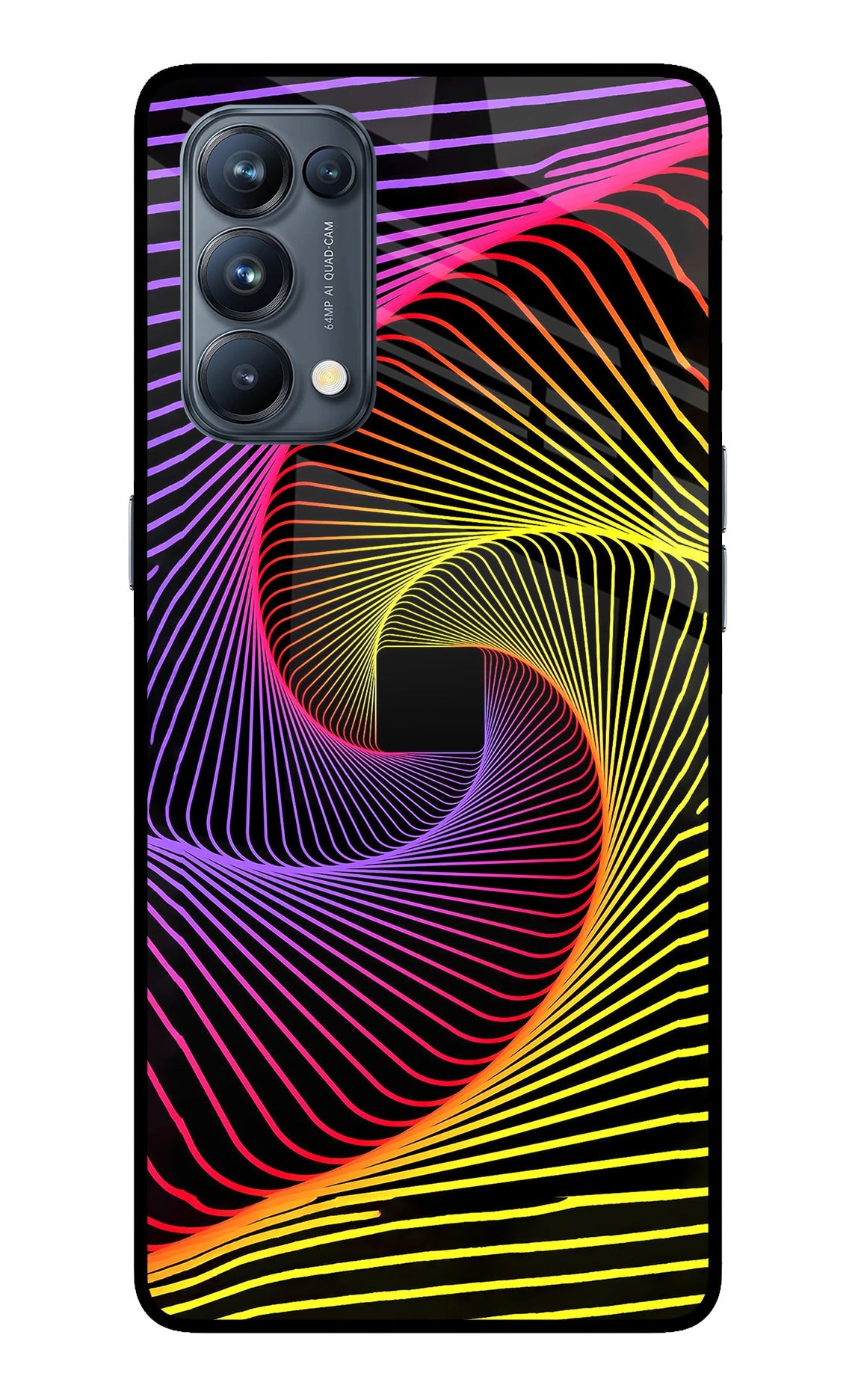 Colorful Strings Oppo Reno5 Pro 5G Glass Case