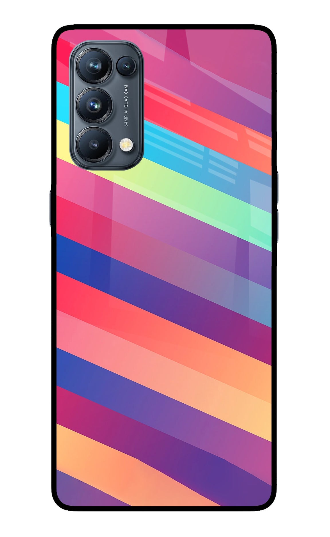 Stripes color Oppo Reno5 Pro 5G Back Cover