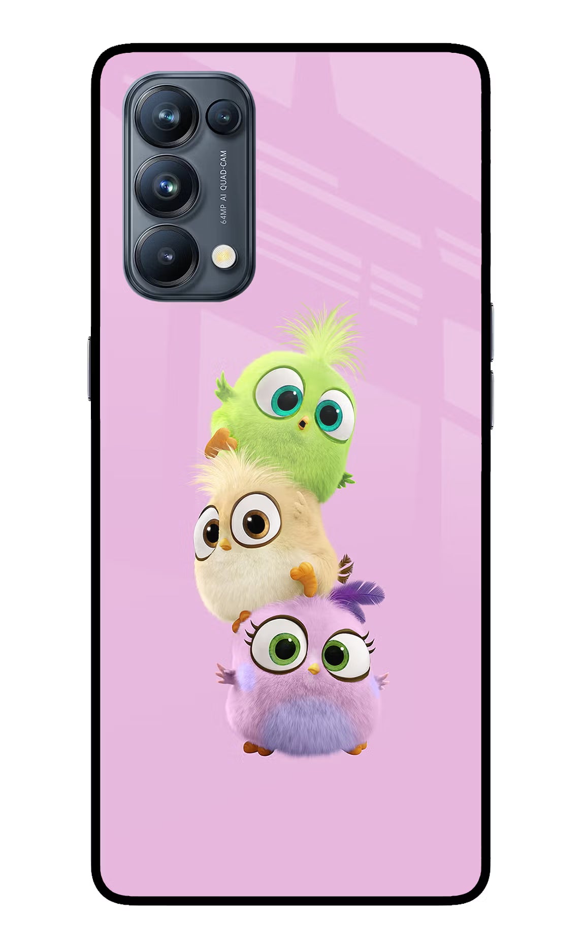 Cute Little Birds Oppo Reno5 Pro 5G Glass Case Back Cover by Casekaro