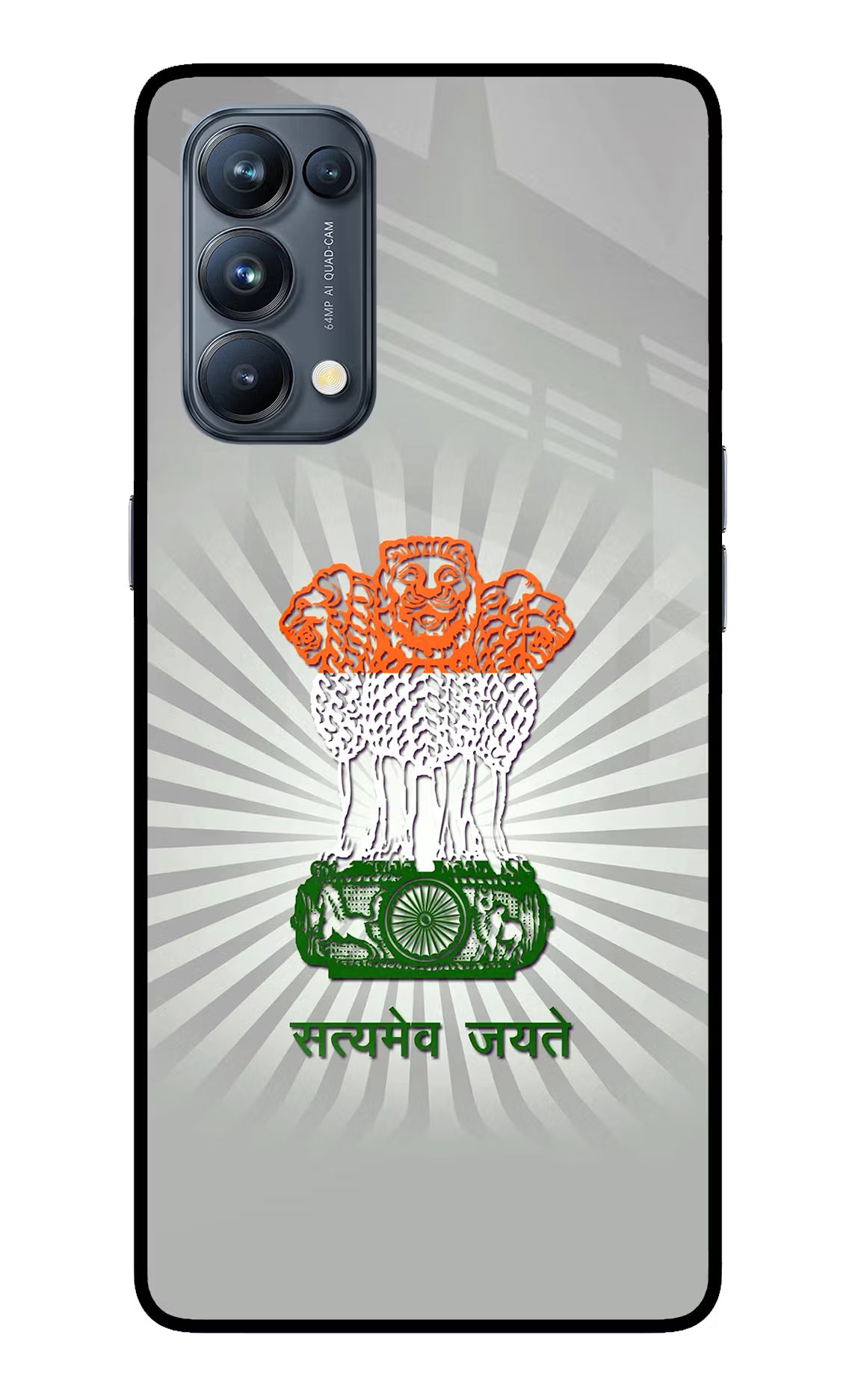Satyamev Jayate Art Oppo Reno5 Pro 5G Glass Case Back Cover by Casekaro