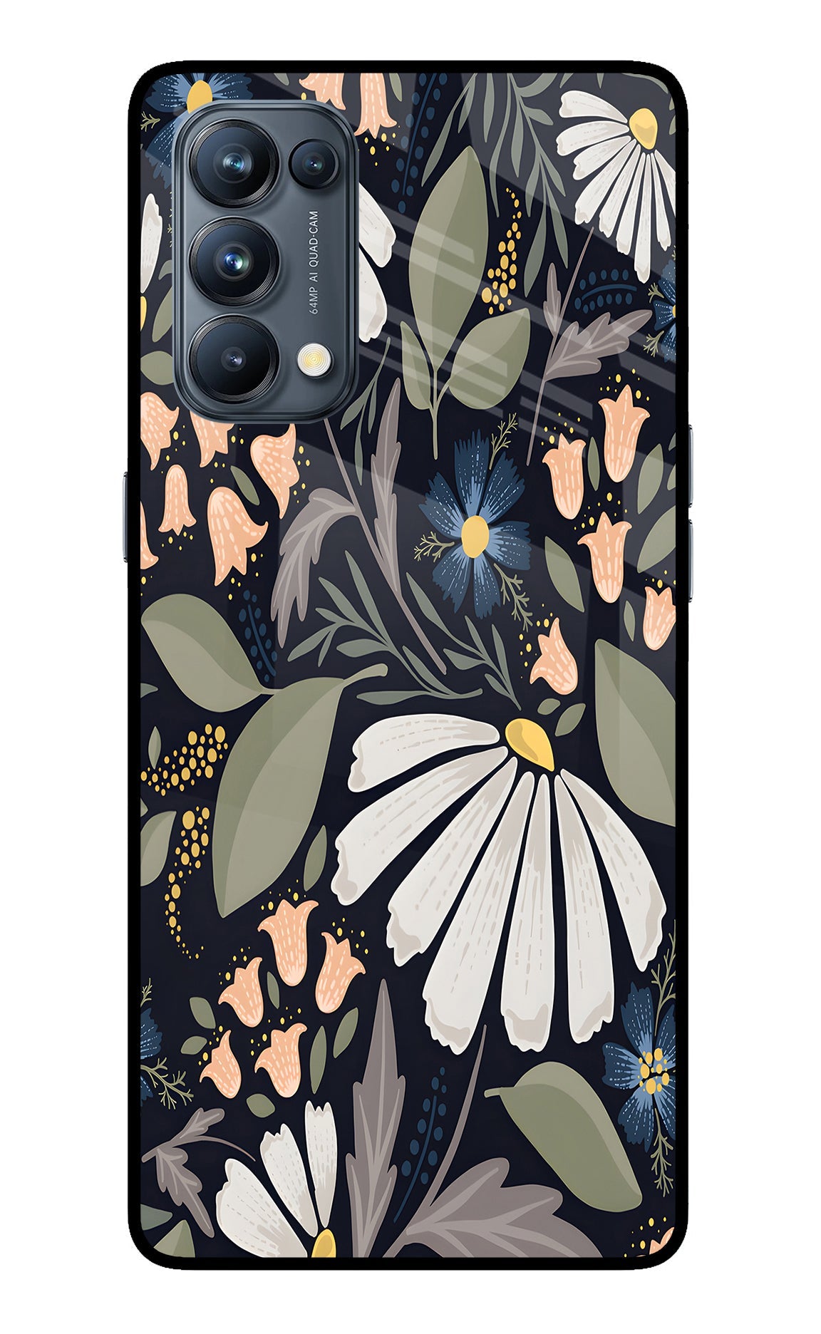 Flowers Art Oppo Reno5 Pro 5G Back Cover