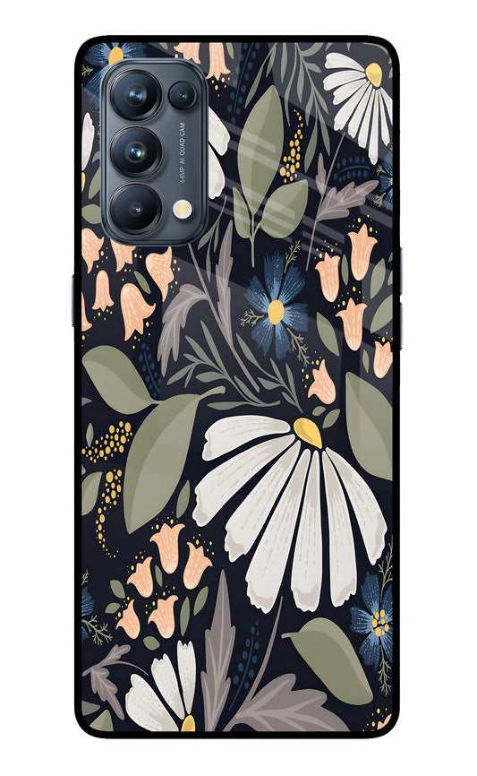 Flowers Art Oppo Reno5 Pro 5G Glass Case