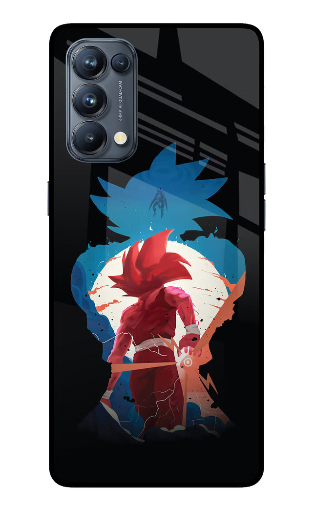 Goku Oppo Reno5 Pro 5G Glass Case Back Cover by Casekaro