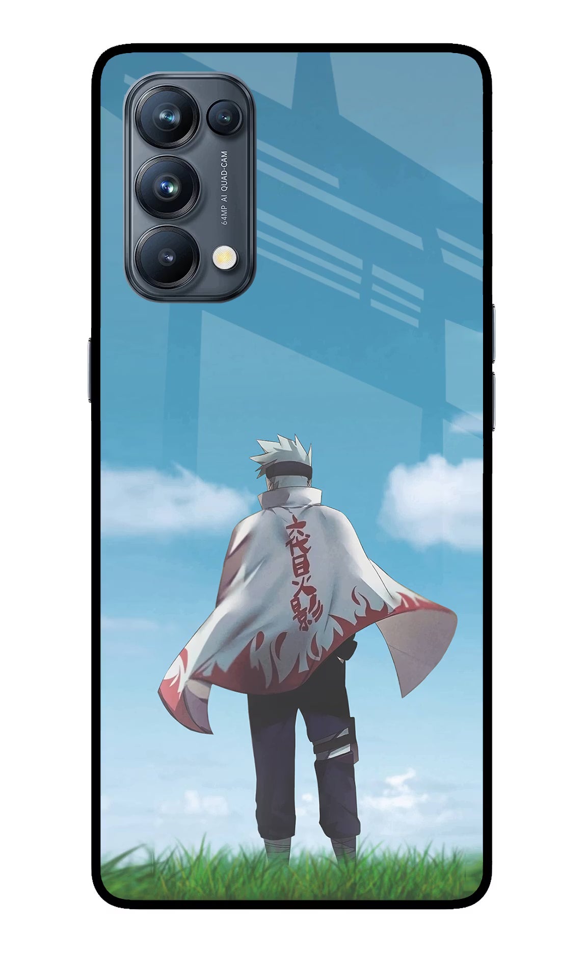 Kakashi Oppo Reno5 Pro 5G Glass Case Back Cover by Casekaro