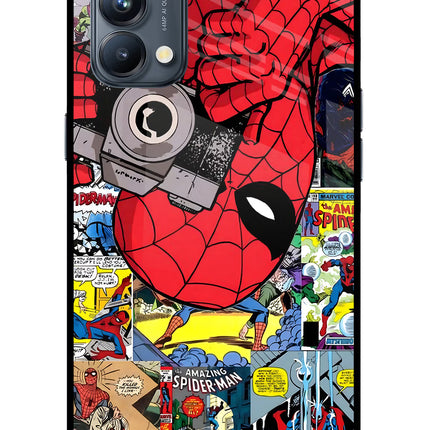 Spider Man Oppo Reno5 Pro 5G Glass Case Back Cover by Casekaro