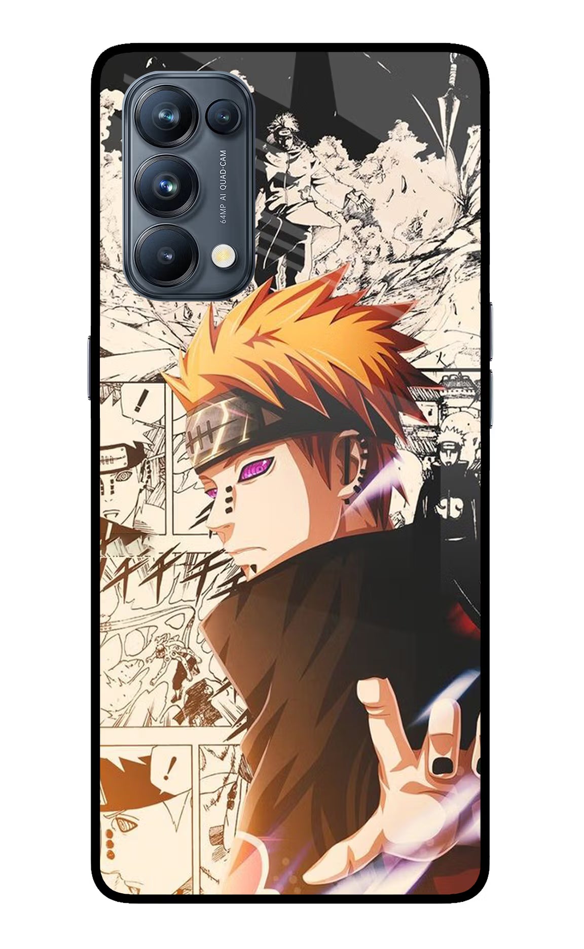 Pain Anime Oppo Reno5 Pro 5G Glass Case Back Cover by Casekaro