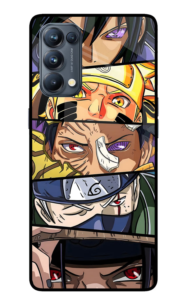 Naruto Character Oppo Reno5 Pro 5G Glass Case Back Cover by Casekaro