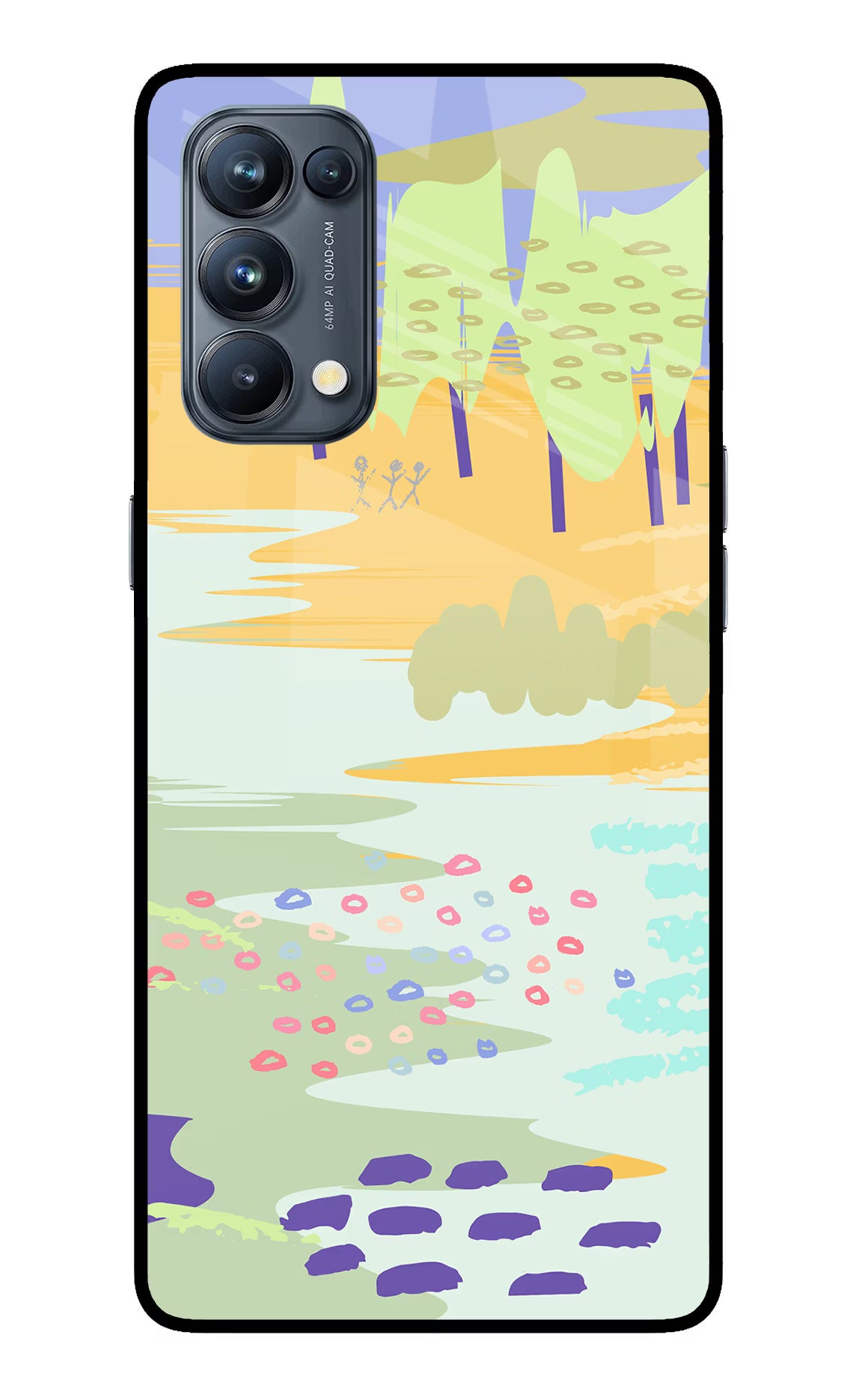 Scenery Oppo Reno5 Pro 5G Glass Case Back Cover by Casekaro