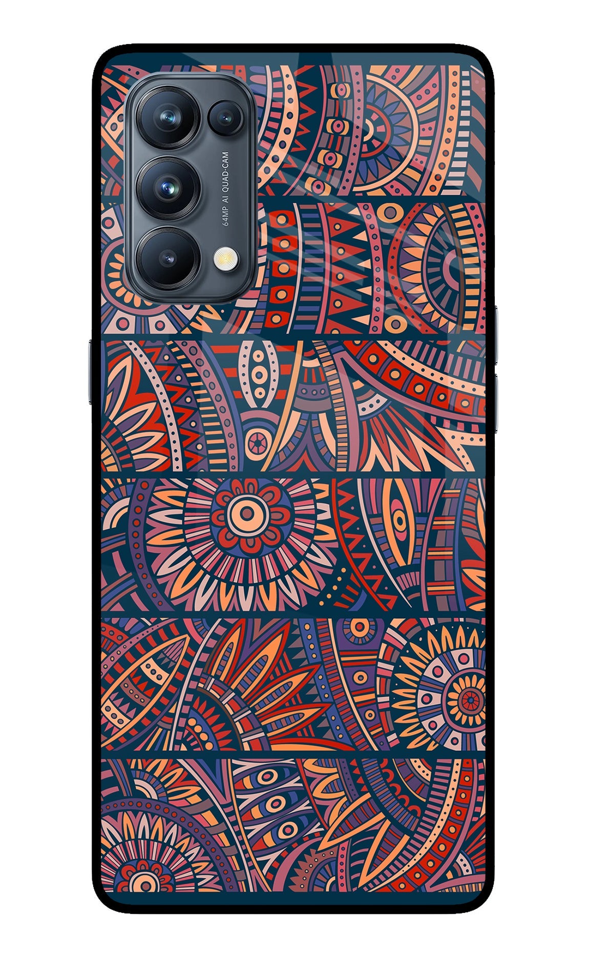 African Culture Design Oppo Reno5 Pro 5G Glass Case