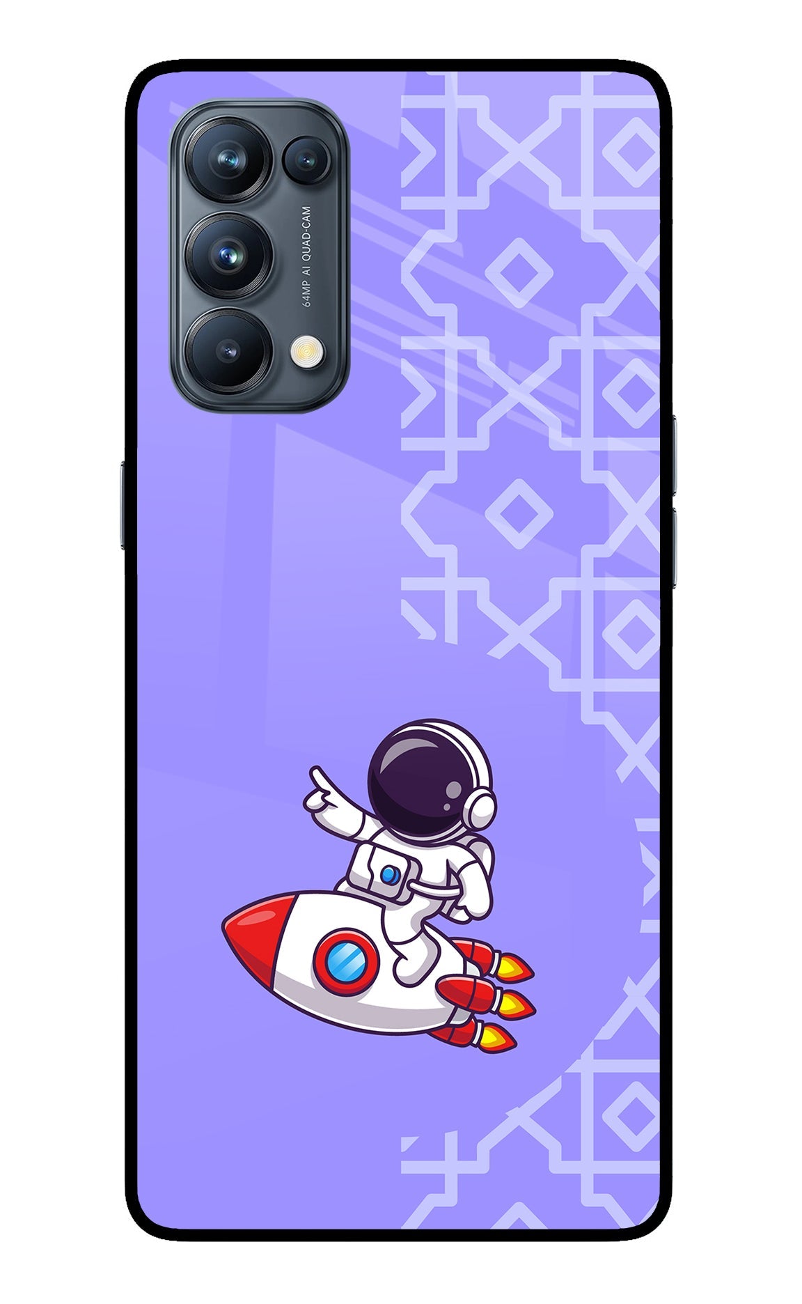 Cute Astronaut Oppo Reno5 Pro 5G Back Cover