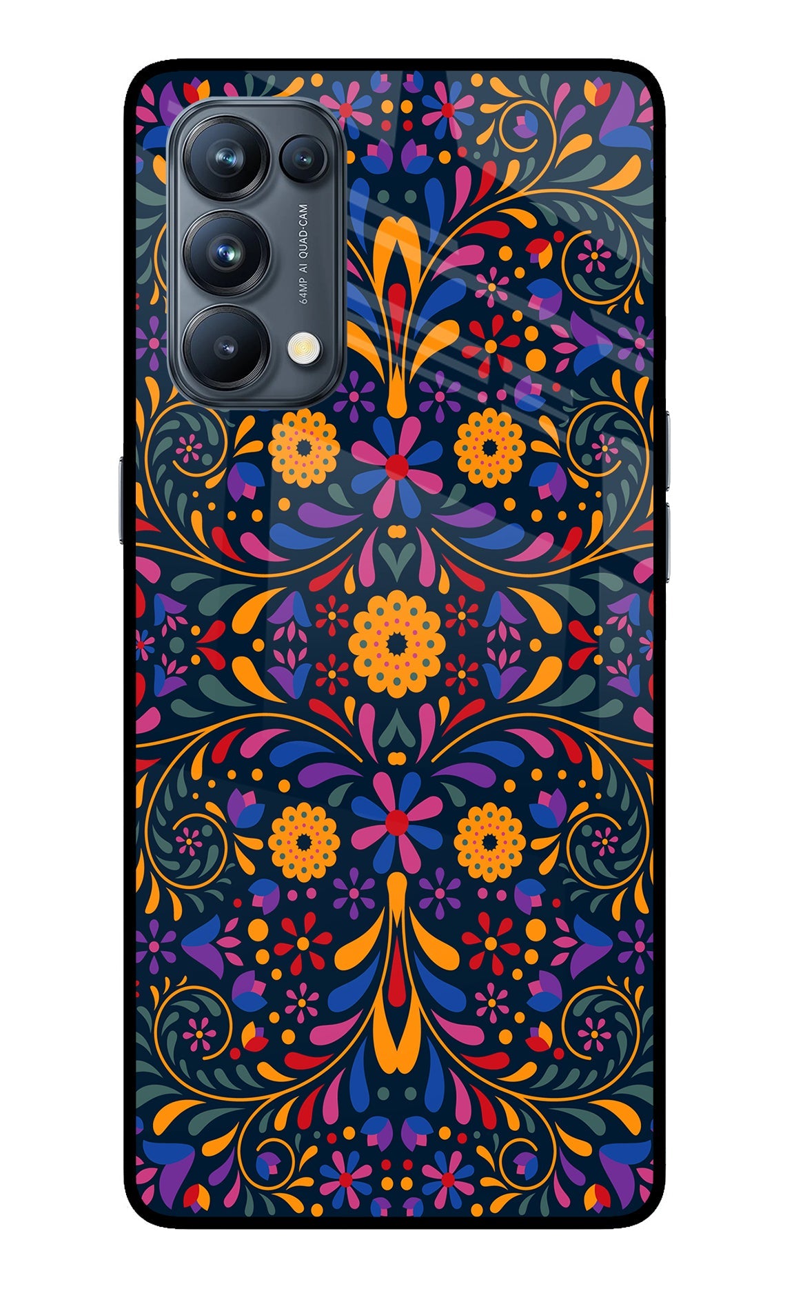 Mexican Art Oppo Reno5 Pro 5G Glass Case