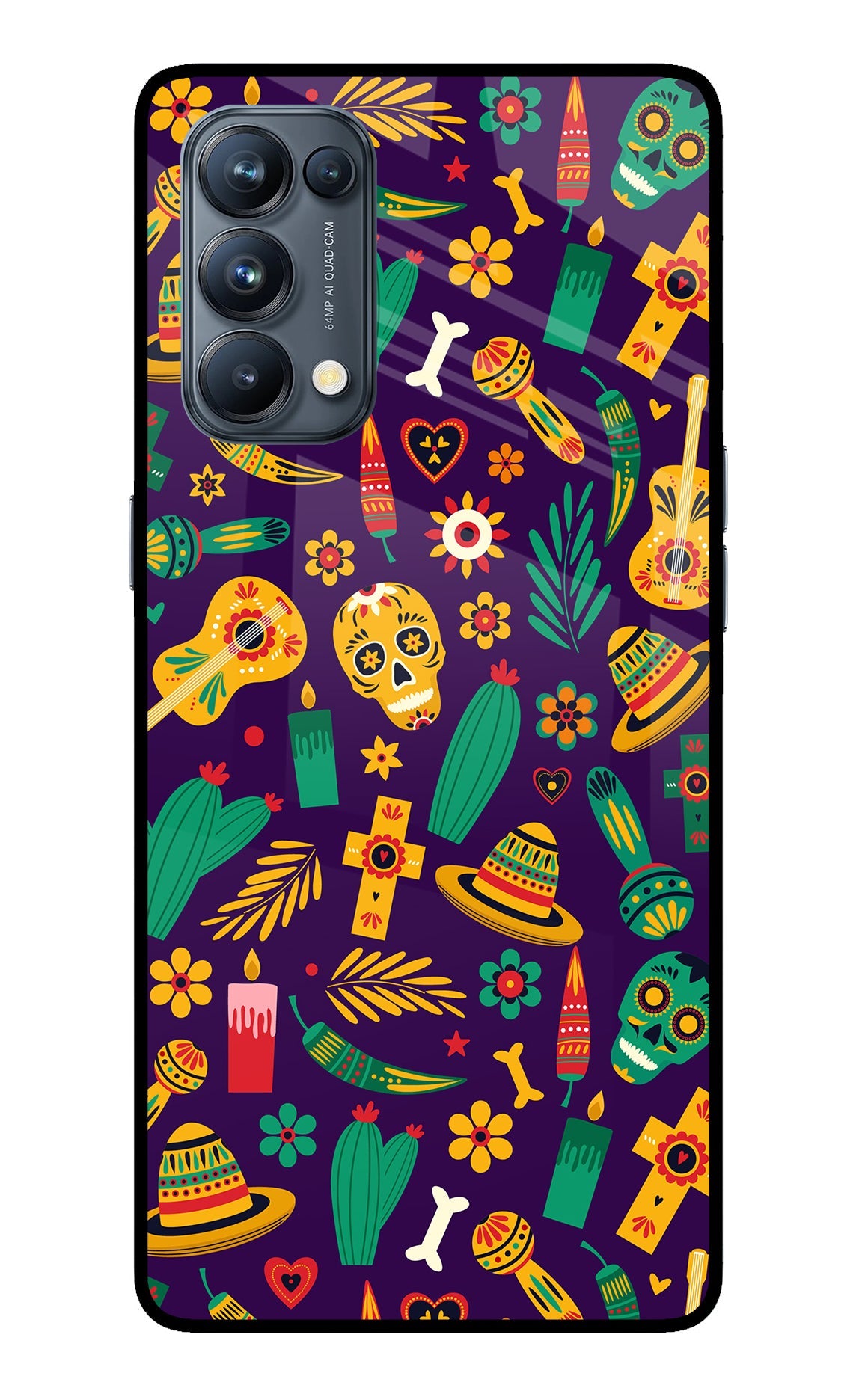 Mexican Artwork Oppo Reno5 Pro 5G Glass Case