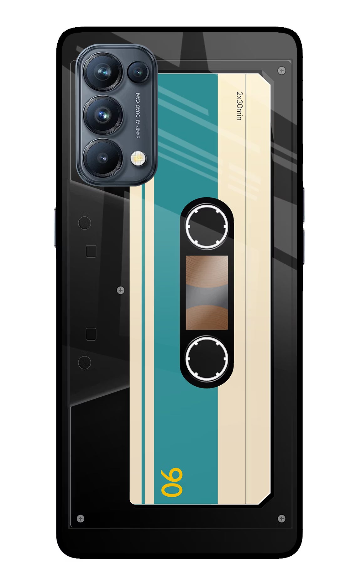 Cassette Oppo Reno5 Pro 5G Glass Case Back Cover by Casekaro