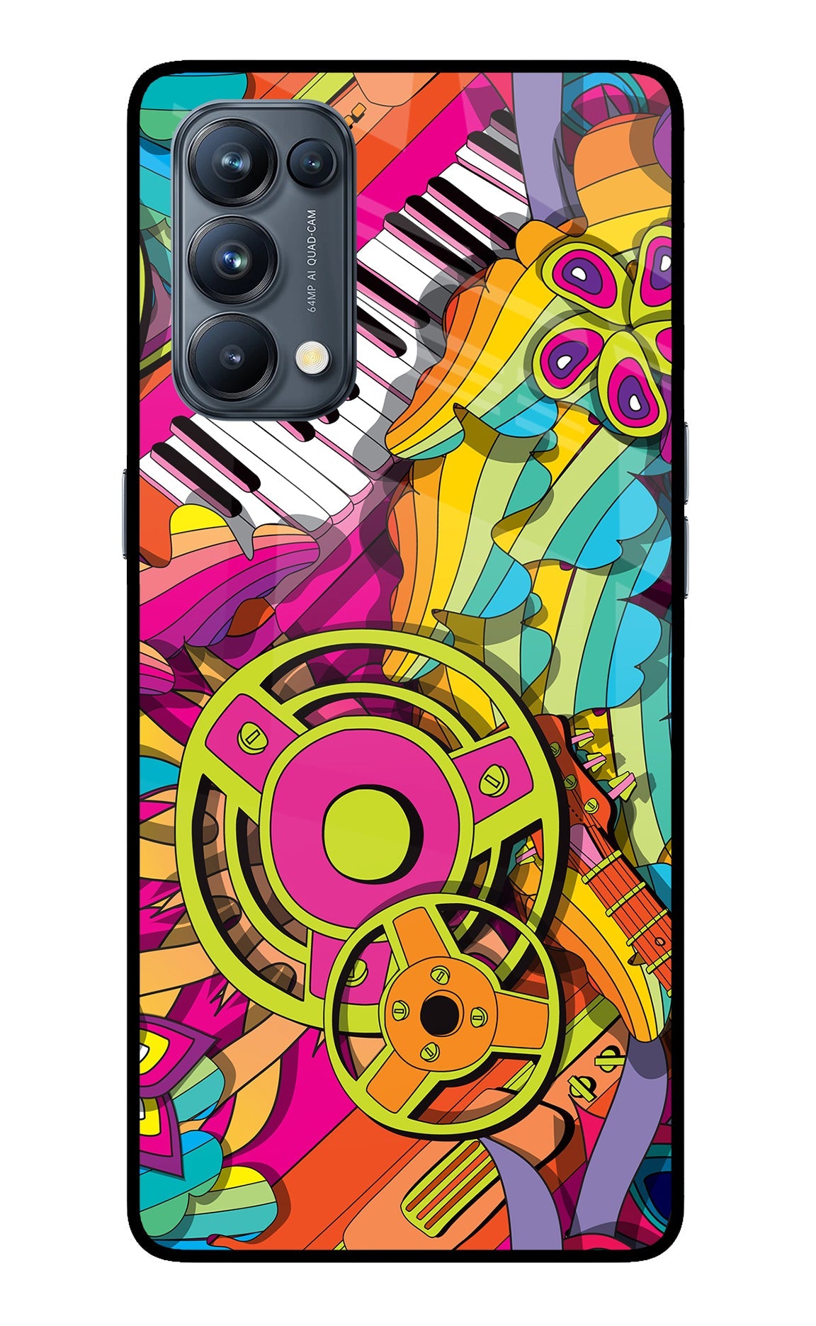 Music Doodle Oppo Reno5 Pro 5G Back Cover