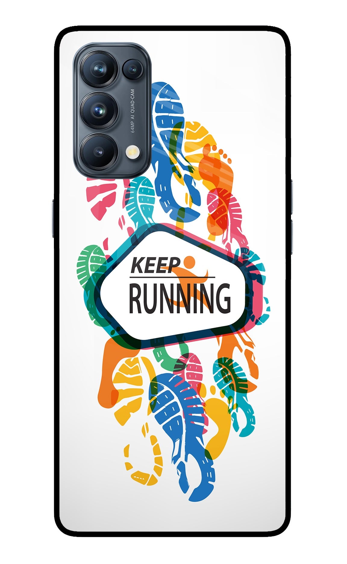 Keep Running Oppo Reno5 Pro 5G Glass Case