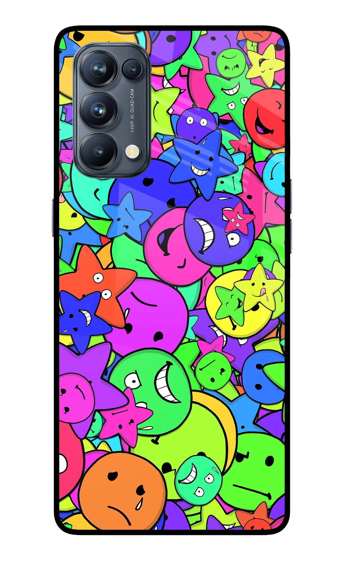 Fun Doodle Oppo Reno5 Pro 5G Glass Case