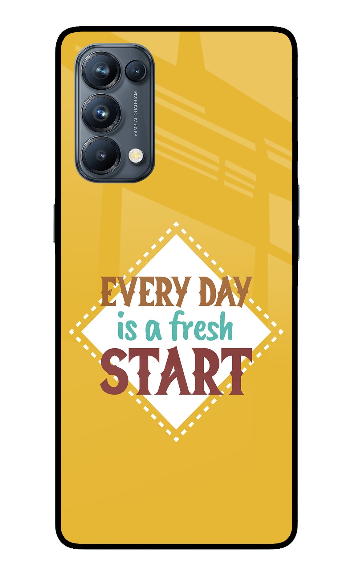 Every day is a Fresh Start Oppo Reno5 Pro 5G Glass Case