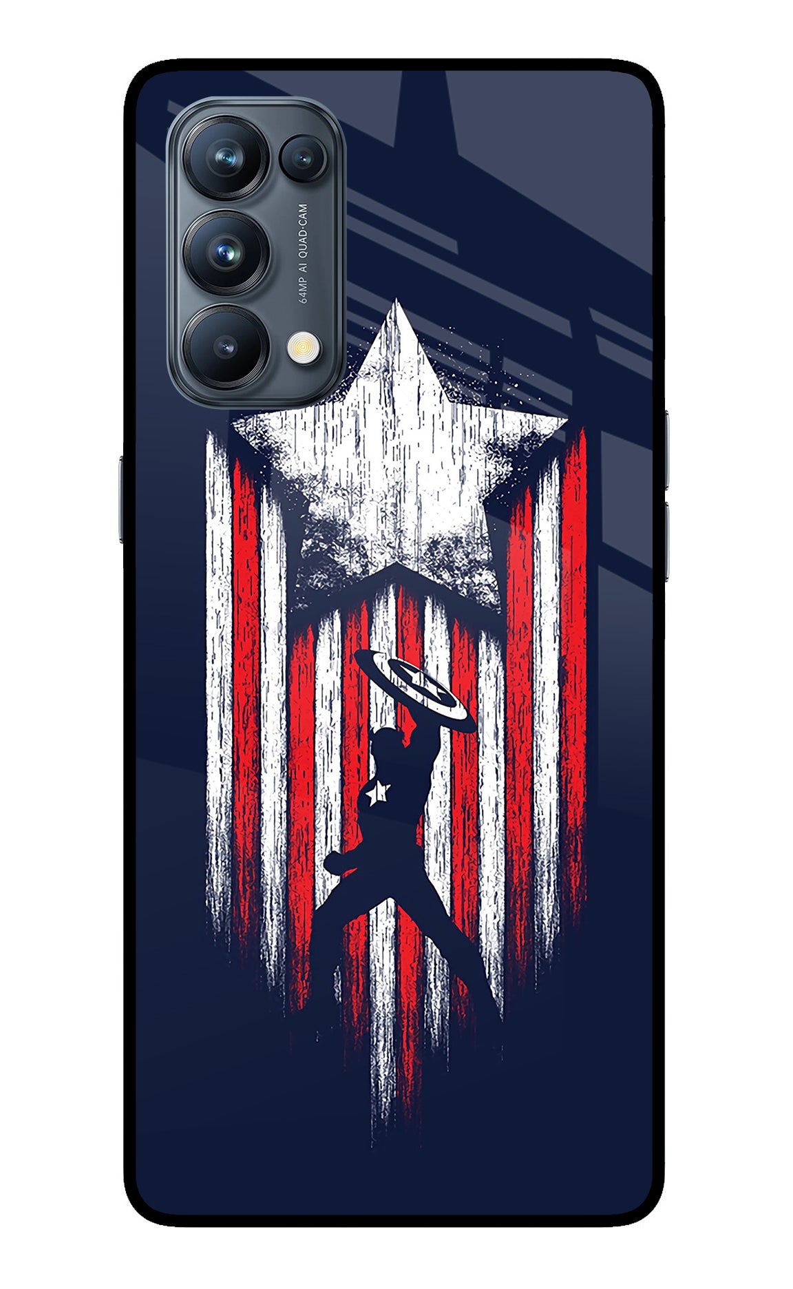 Captain America Marvel Art Oppo Reno5 Pro 5G Glass Case