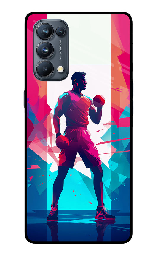 Champion Fighter (AI Generated) Oppo Reno5 Pro 5G Glass Case