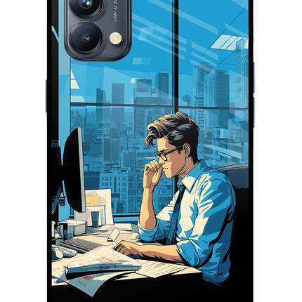 Focused Hustler (AI Generated) Oppo Reno5 Pro 5G Glass Case