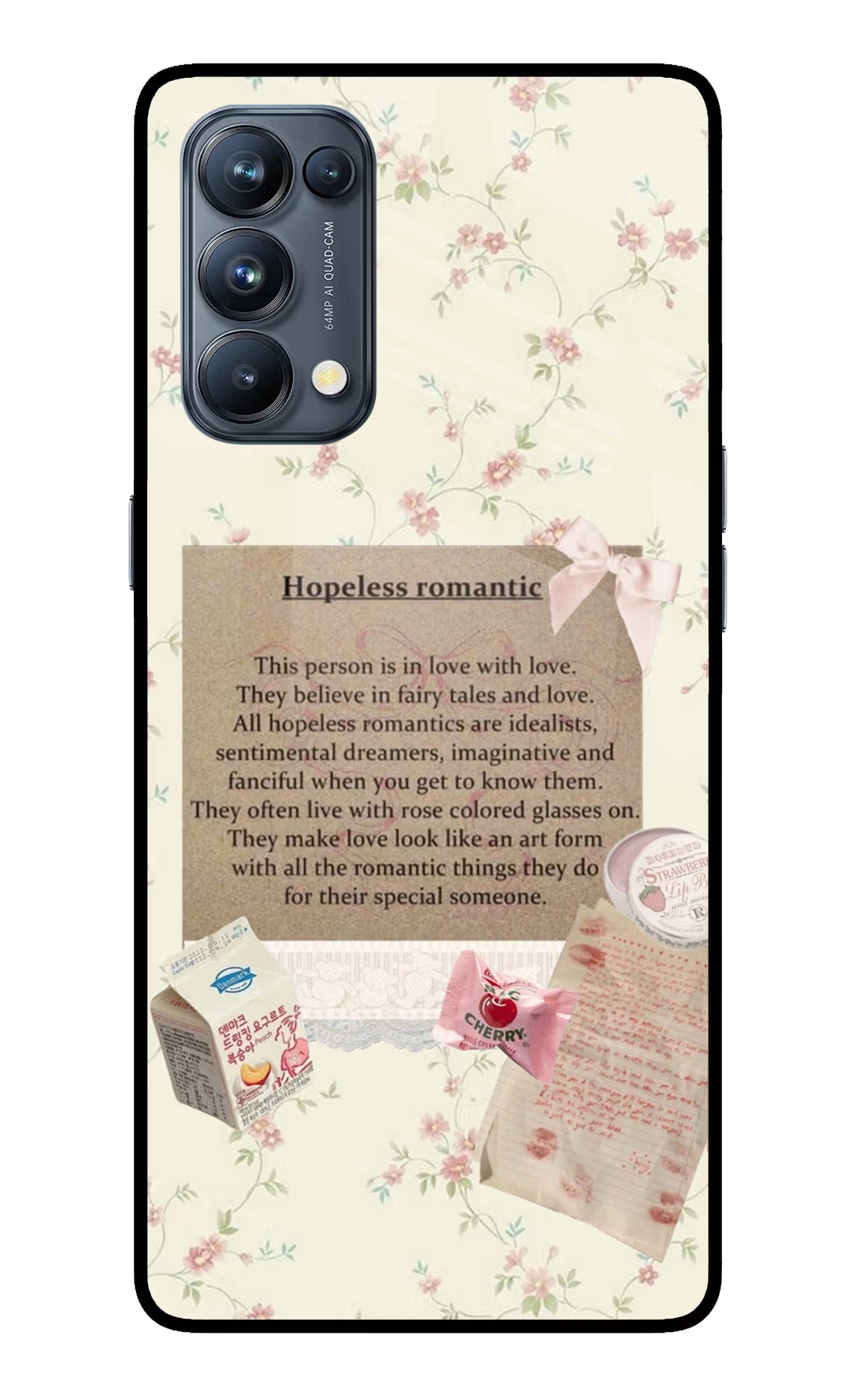 Hopeless Romantic Oppo Reno5 Pro 5G Glass Case Back Cover by Casekaro
