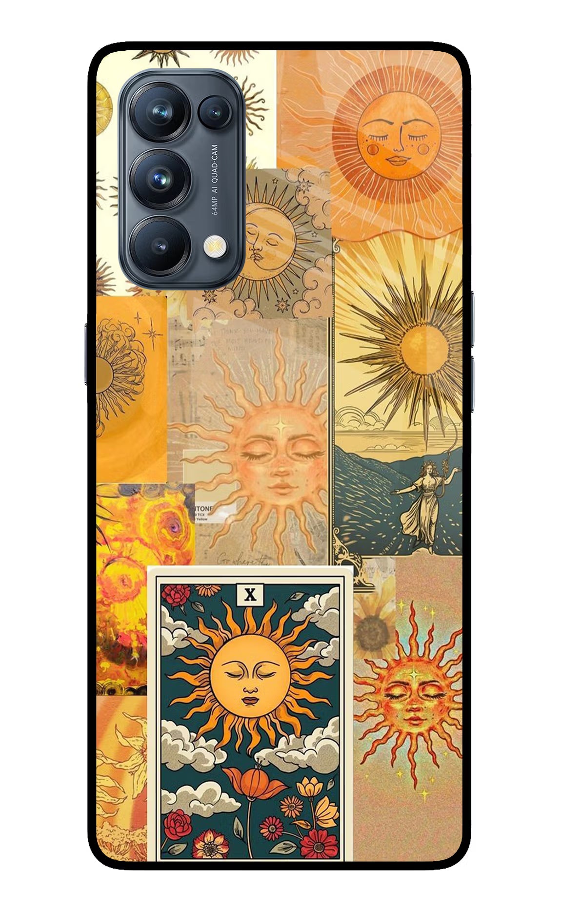 Sun Oppo Reno5 Pro 5G Glass Case Back Cover by Casekaro