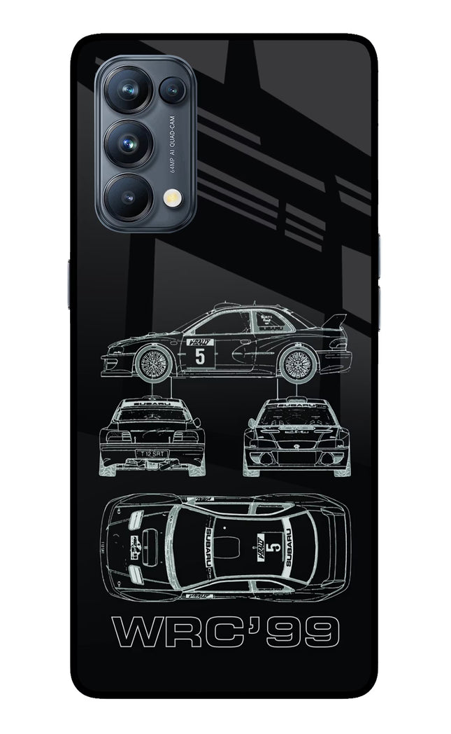 WRC'99 Oppo Reno5 Pro 5G Glass Case Back Cover by Casekaro
