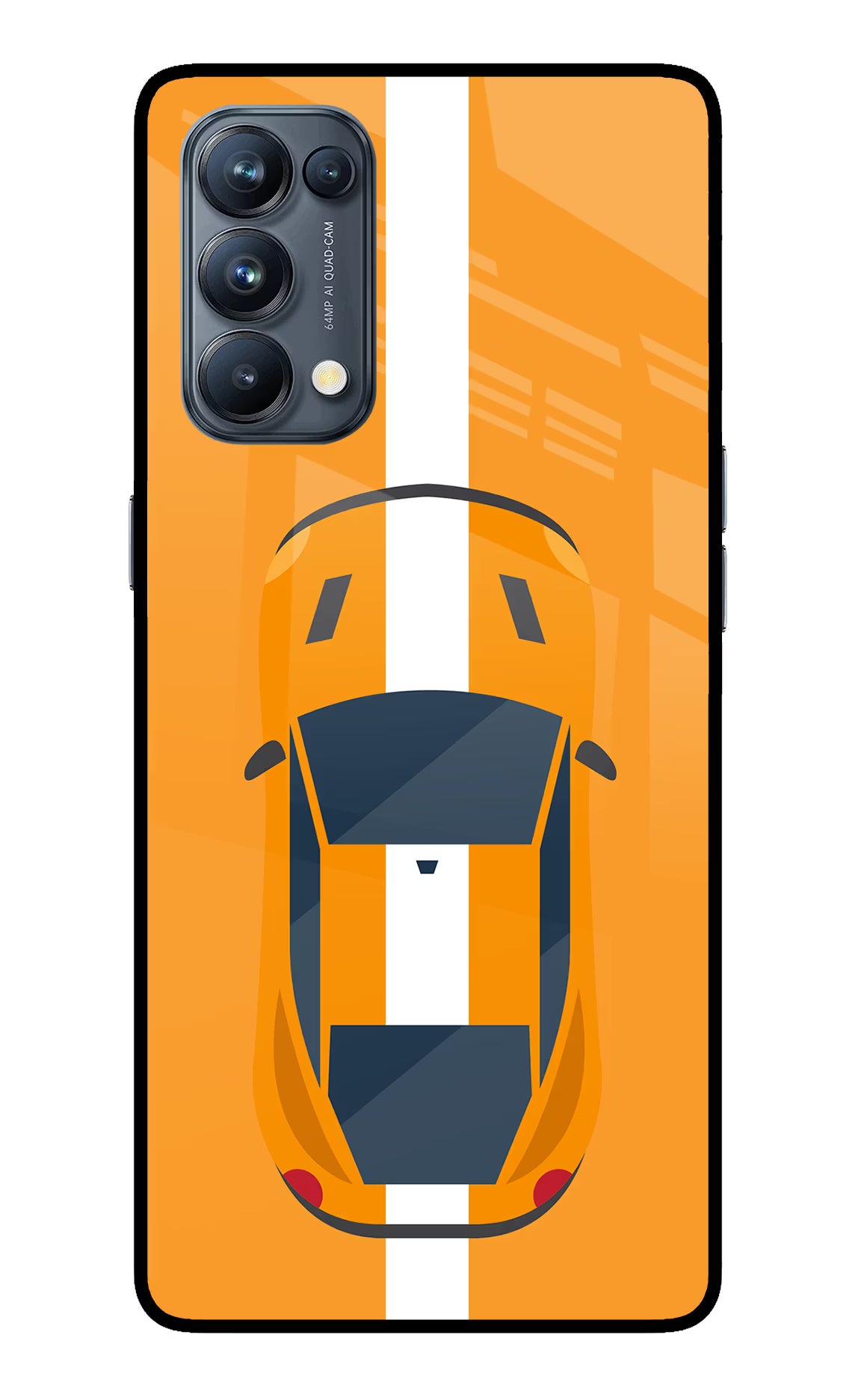 Highway Pursuit Oppo Reno5 Pro 5G Glass Case Back Cover by Casekaro