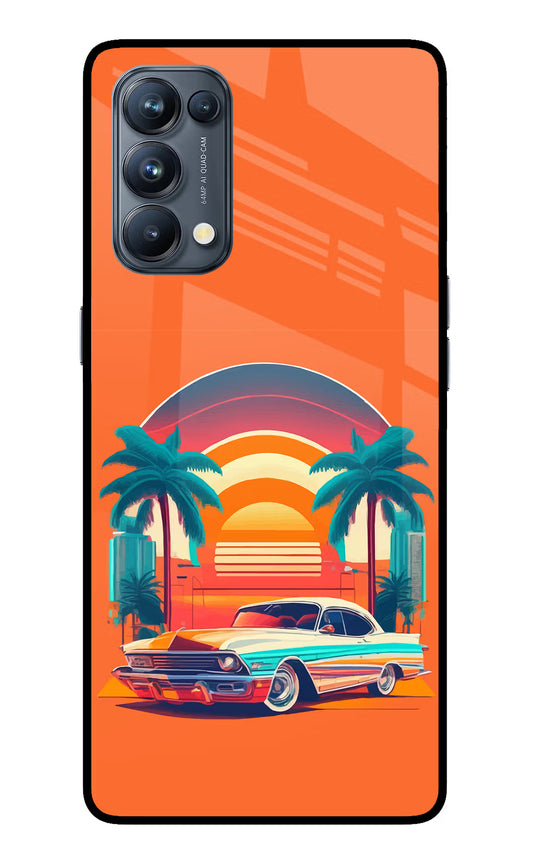 Palm Drive 80s Oppo Reno5 Pro 5G Glass Case