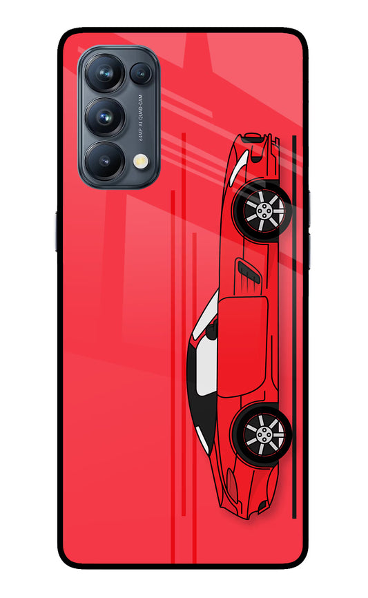 Red Velocity Oppo Reno5 Pro 5G Glass Case