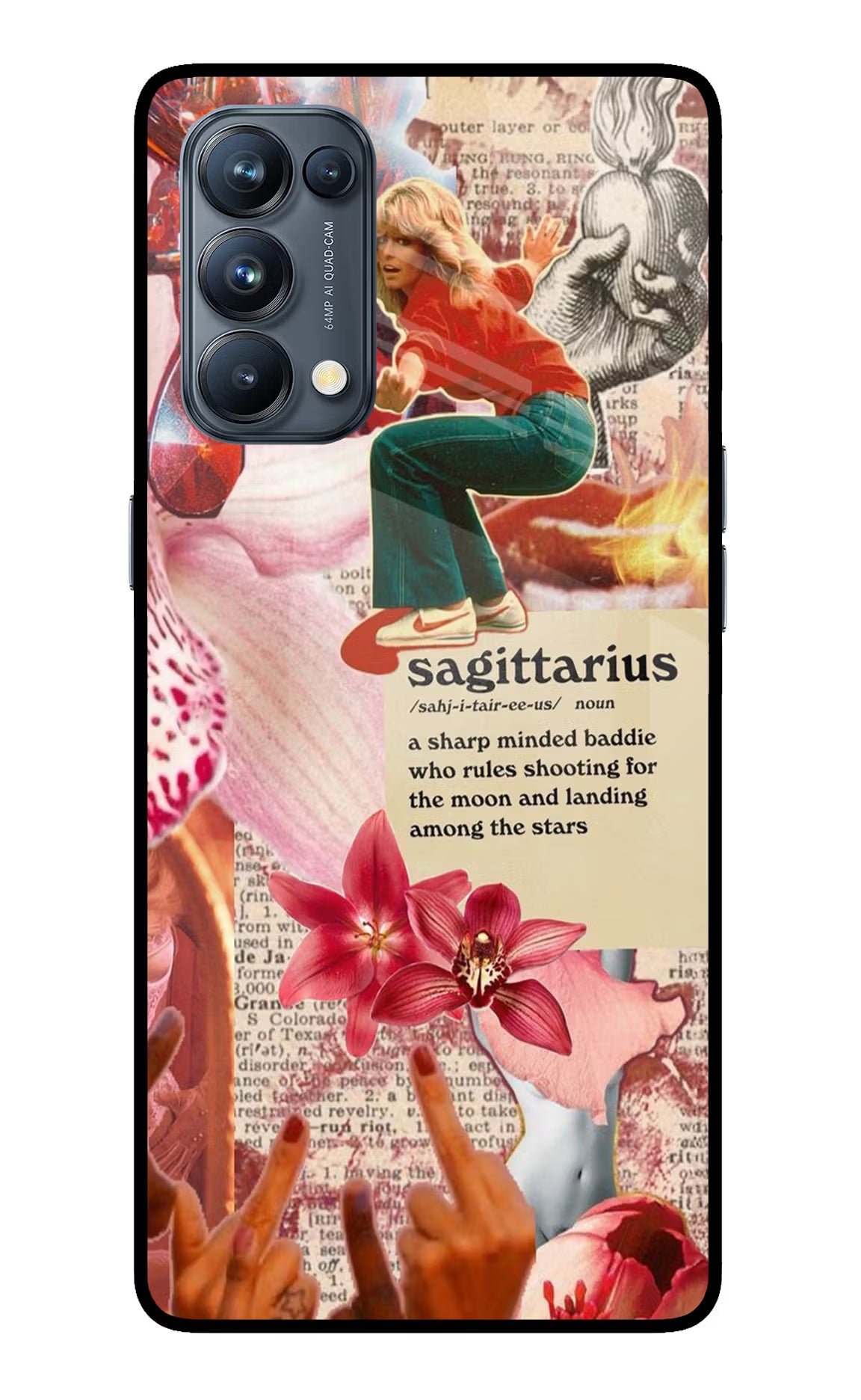 Sagittarius Zodiac Oppo Reno5 Pro 5G Glass Case Back Cover by Casekaro