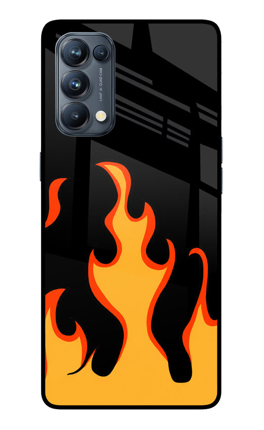 Fired Up – Black Oppo Reno5 Pro 5G Glass Case