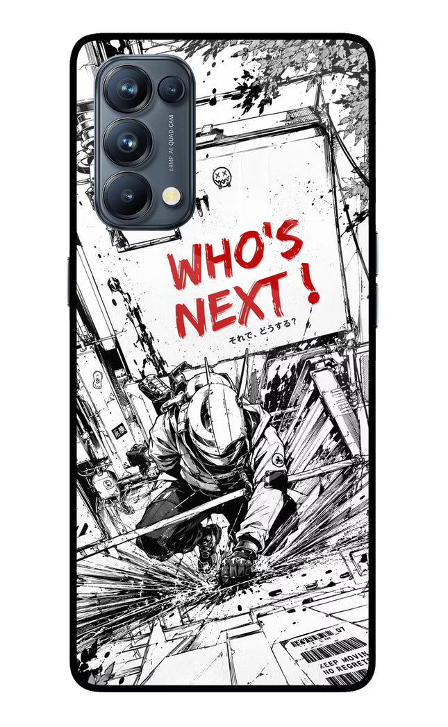 Who's Next Oppo Reno5 Pro 5G Glass Case Back Cover by Casekaro