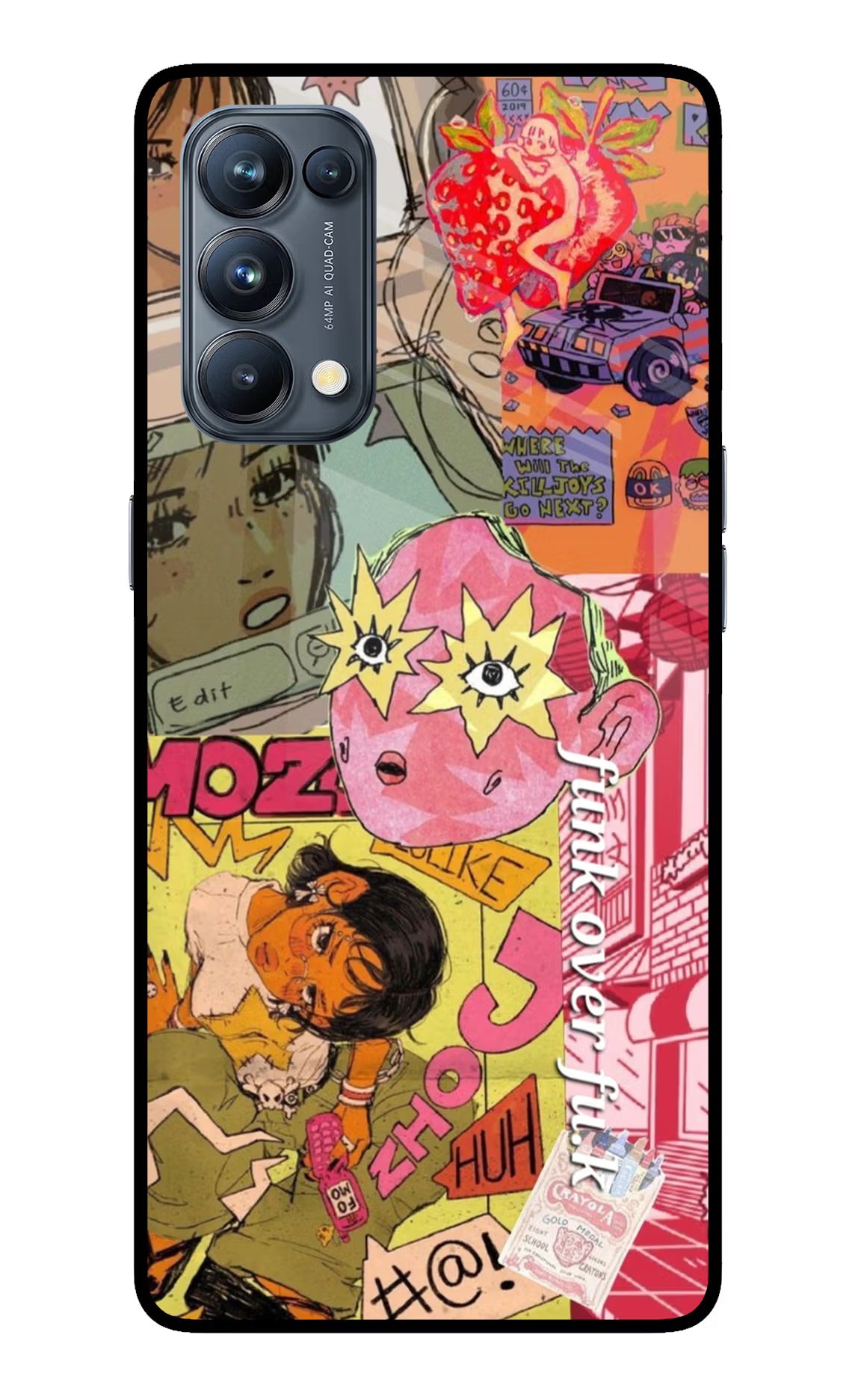 Funkover Oppo Reno5 Pro 5G Glass Case Back Cover by Casekaro